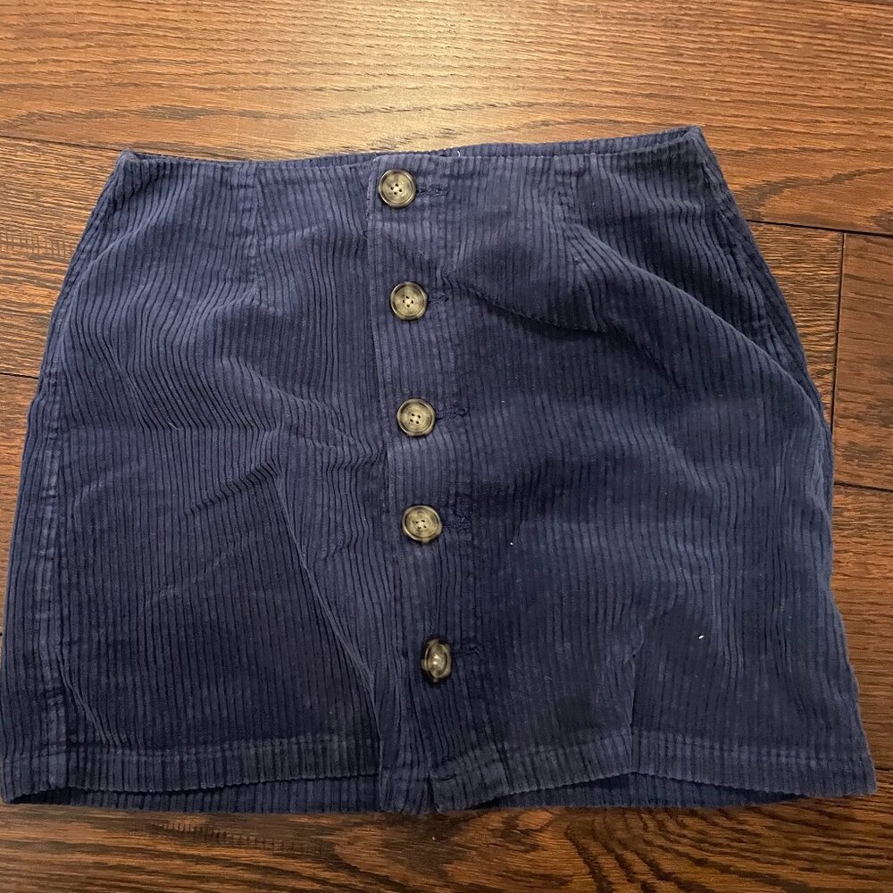 PacSun navy blue button up skirt (US 27)